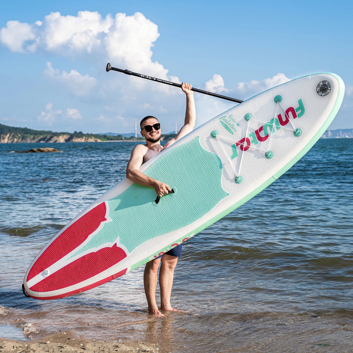 [AU Direct]  Inflatable Stand up Paddle Board 335*81*15CM Ultra Lightweight All Includes Paddle Board, Adj Paddle, Pump, Backpack, Leash, Waterproof Bag, Non-Slip Deck Pad for Teenagers and Adults SUPFW11E