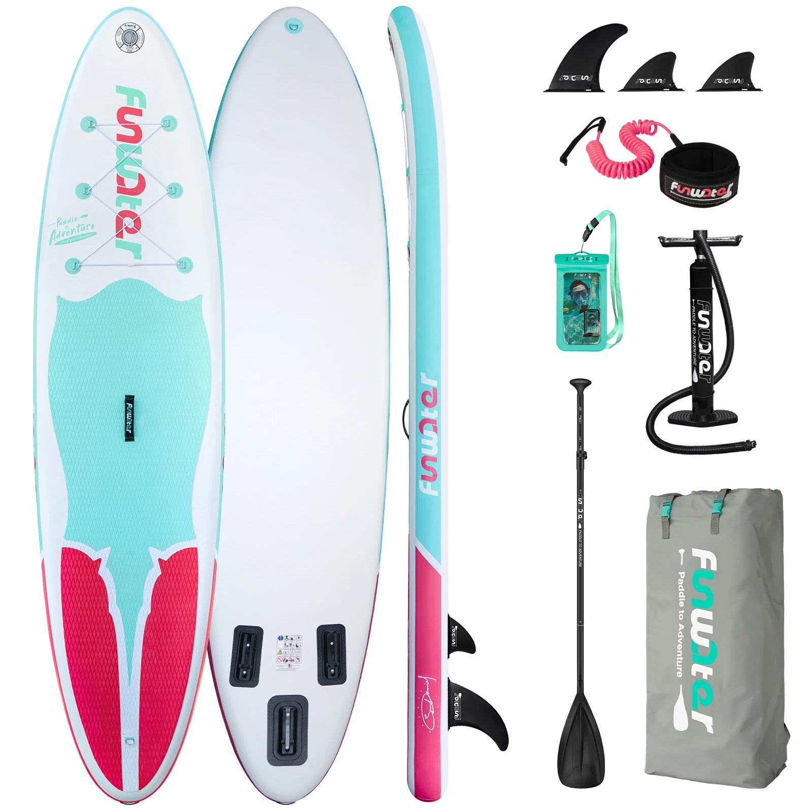 [AU Direct]  Inflatable Stand up Paddle Board 335*81*15CM Ultra Lightweight All Includes Paddle Board, Adj Paddle, Pump, Backpack, Leash, Waterproof Bag, Non-Slip Deck Pad for Teenagers and Adults SUPFW11E