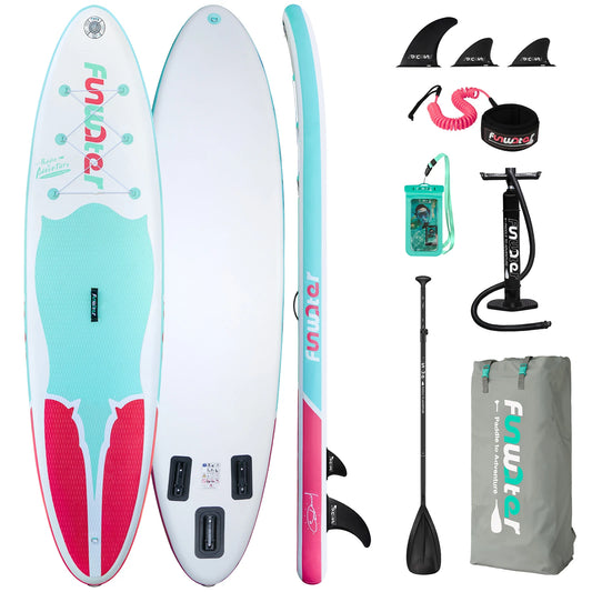[AU Direct]  Inflatable Stand up Paddle Board 335*81*15CM Ultra Lightweight All Includes Paddle Board, Adj Paddle, Pump, Backpack, Leash, Waterproof Bag, Non-Slip Deck Pad for Teenagers and Adults SUPFW11E